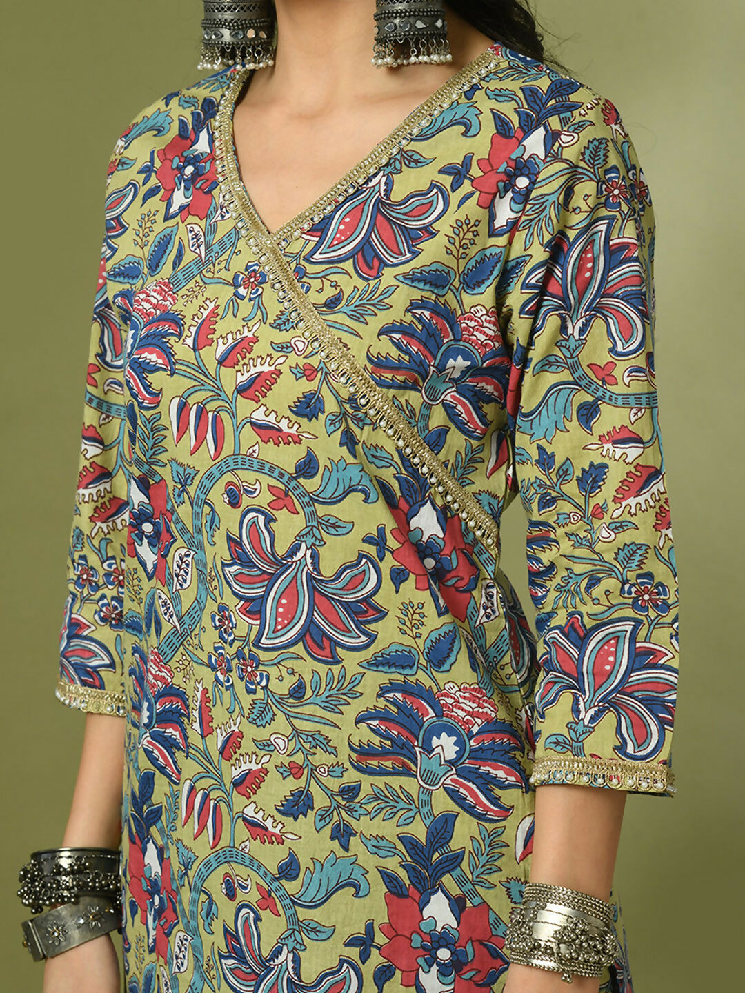 Myshka Women's Multi Printed Cotton Straight Party Kurta Set - Distacart