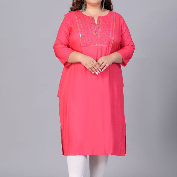 Sztori Women Yoke Design Thread Work Kurta - Distacart