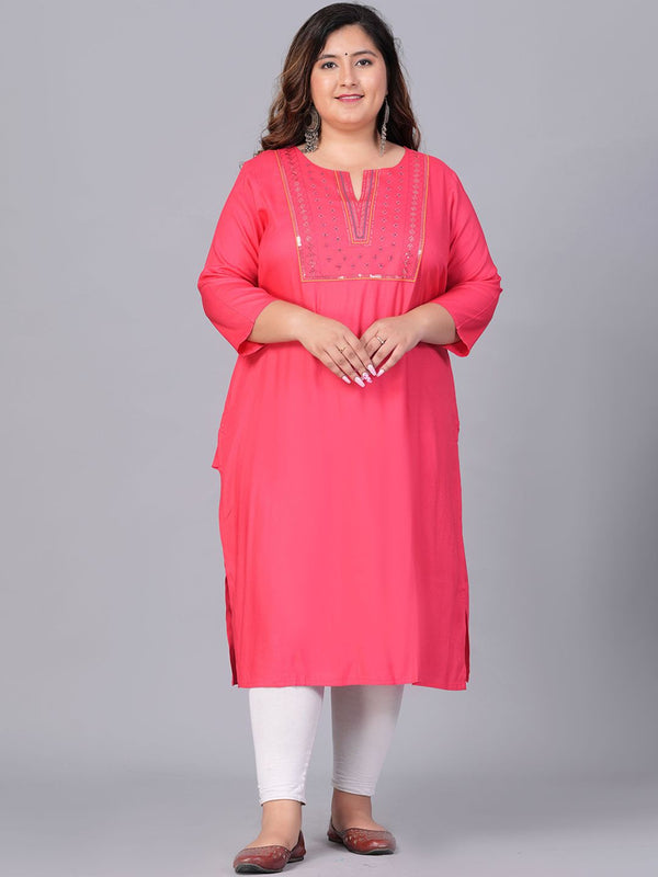 Sztori Women Yoke Design Thread Work Kurta