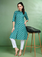 Thumbnail for Sangria Printed Pure Cotton Kurta - Distacart
