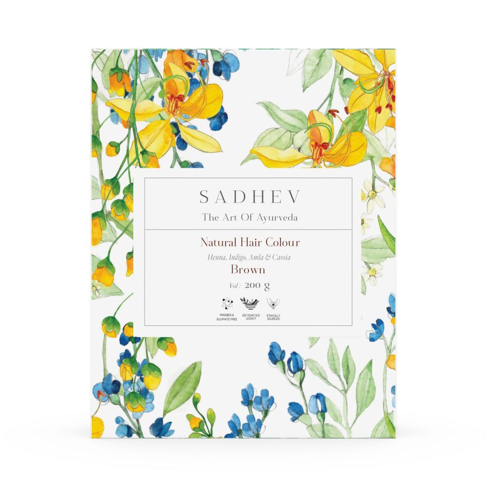 Sadhev Natural Hair Colour – Brown - Distacart