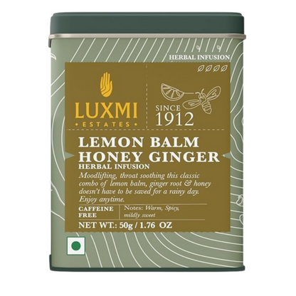 Luxmi Estates Lemon Balm Honey Ginger Herbal Infusion - Dista