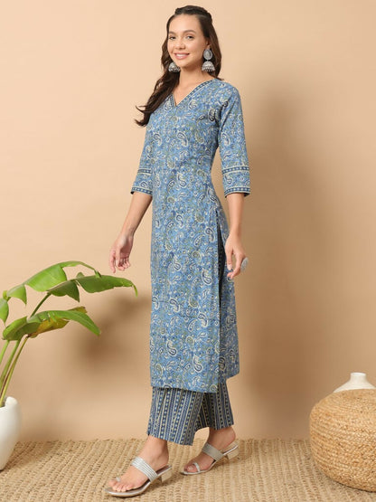 FIORRA Women's Wine Cotton Straight Kurta Set - Distacart