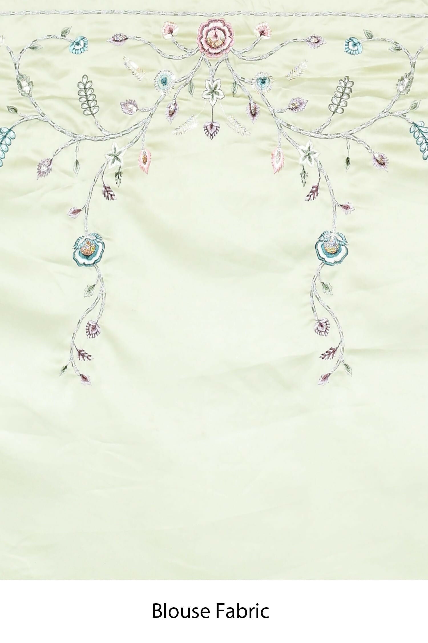 Green Satin Silk Sequence Embroidered With Stone Work Festive Saree - Nimaya Denzy - Distacart