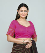 Thumbnail for Joban Fashion Women's Pink Embroidered Stitched Blouse