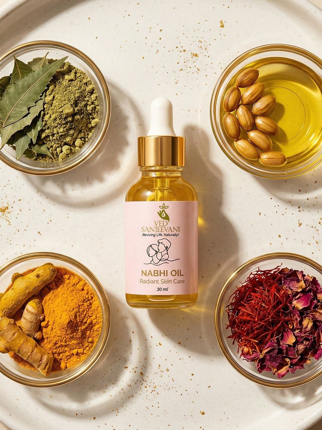 Ved Sanjeevani Radiant Skin Care Nabhi Oil - Dista
