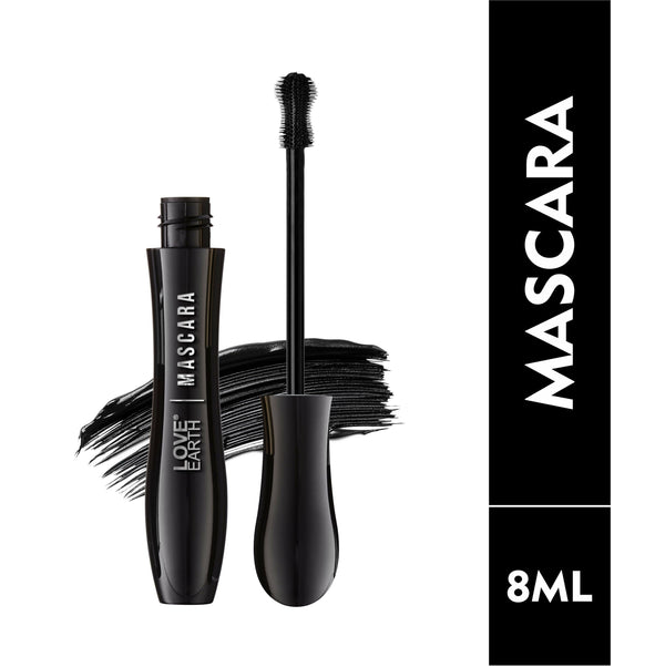 Love Earth Mascara - Volumizing & Lengthening Smudge-Proof Long-Lasting & Intense Black
