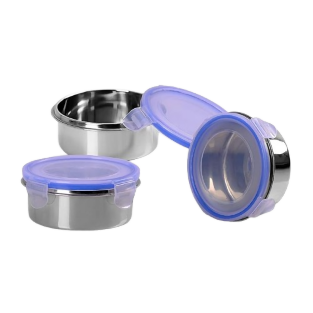 Sumeet Stainless Steel Airtight Containers With Leak Proof Lids - Dista