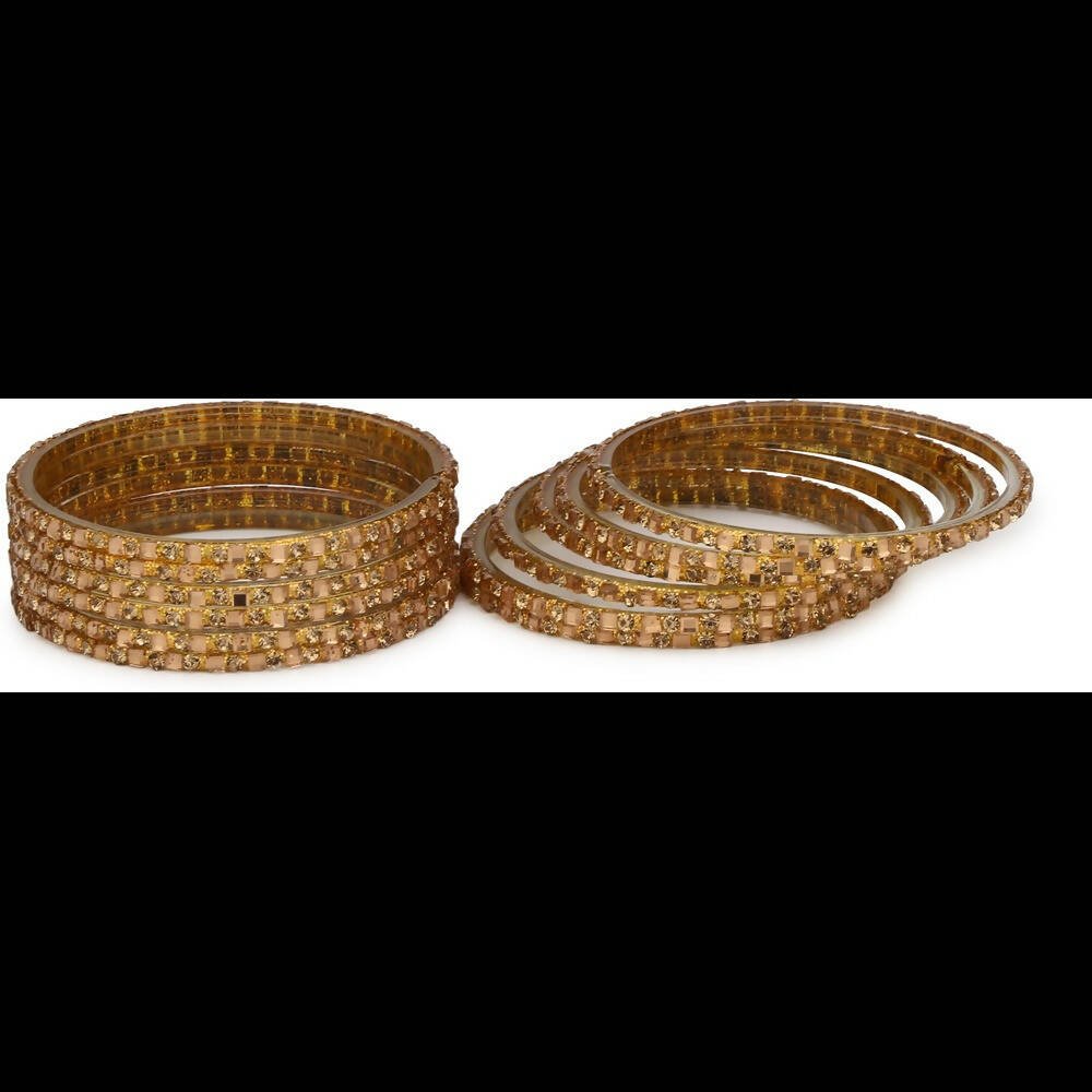 Afast Bridal Wedding & Party Fashionable Colorful Glass Bangle/Kada Set, Pack Of 12 - Distacart