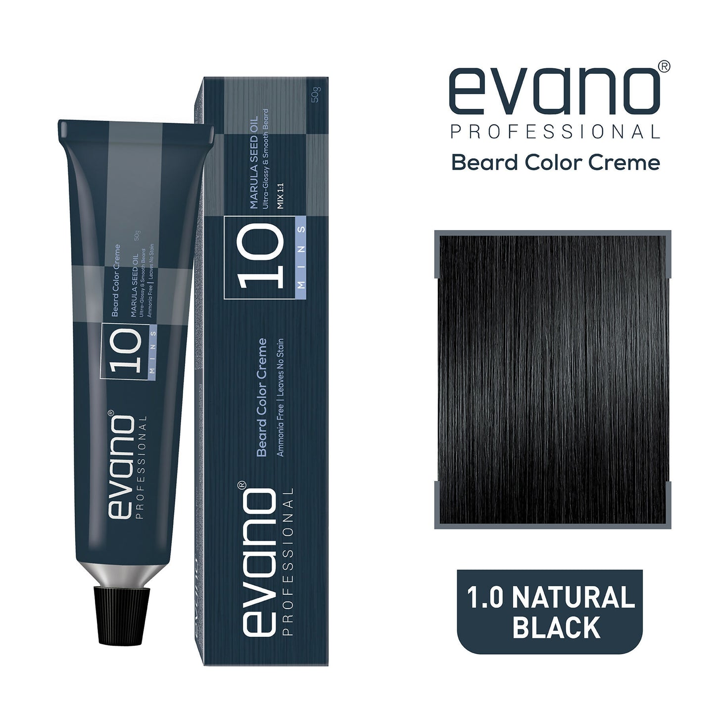 Evano Professional Beard Color For Men-Natural Black - Distacart
