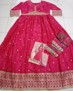 Thumbnail for Anaita Yellow Embroidered Silk Anarkali Suits - Distacart