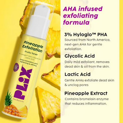 PLIX The Plant Fix Pineapple Depigmentation Regime With Fruity Toner & Cleanser - Distacart