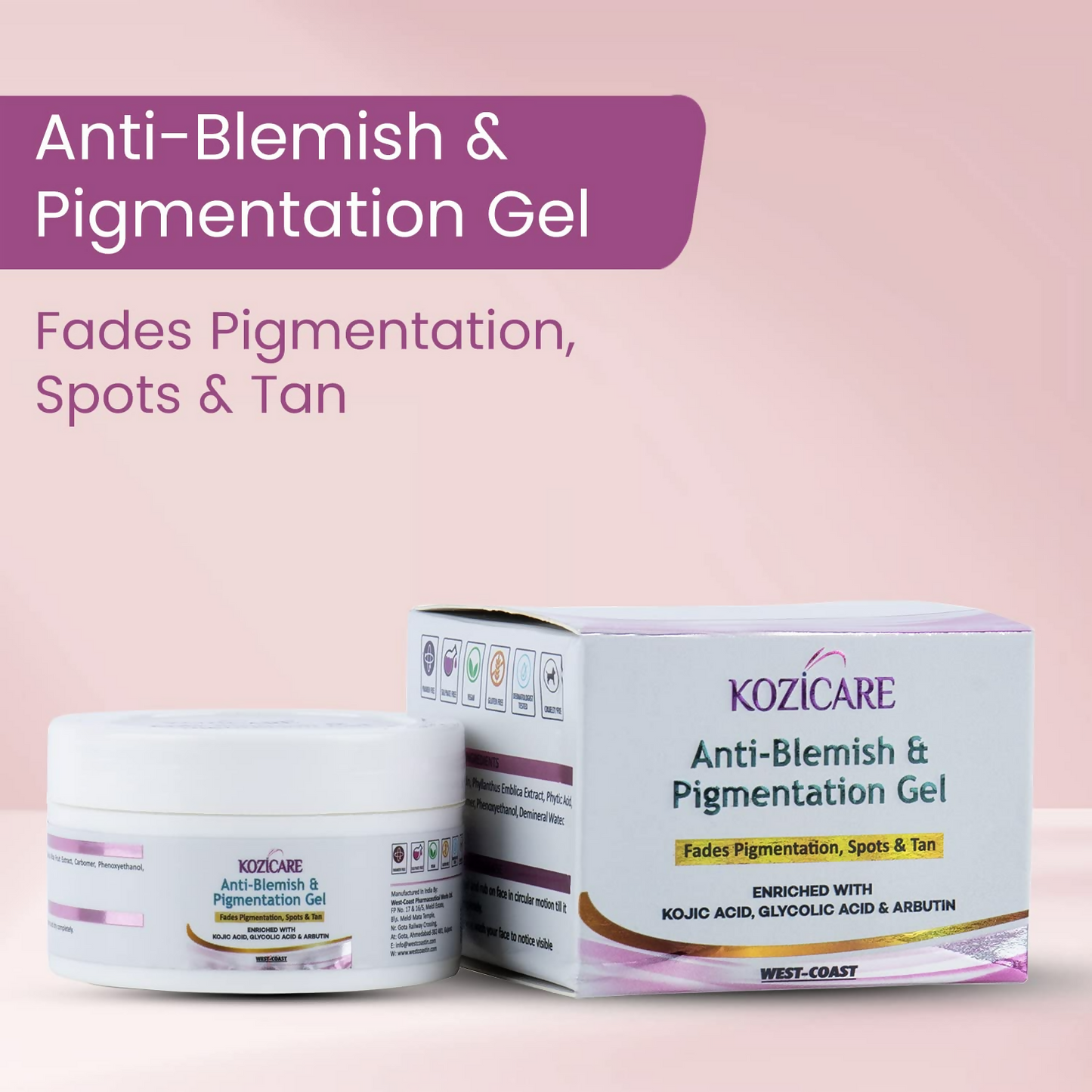 Healthvit Kozicare Anti-Blemish & Pigmentation Gel - Distacart