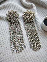 Thumbnail for Inhanns Handmade Crystal Waterfall Earrings - Long - Titanium - Distacart