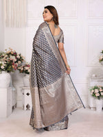 Thumbnail for Aastha Fashion Grey Organza Silk Weaving Saree - Distacart