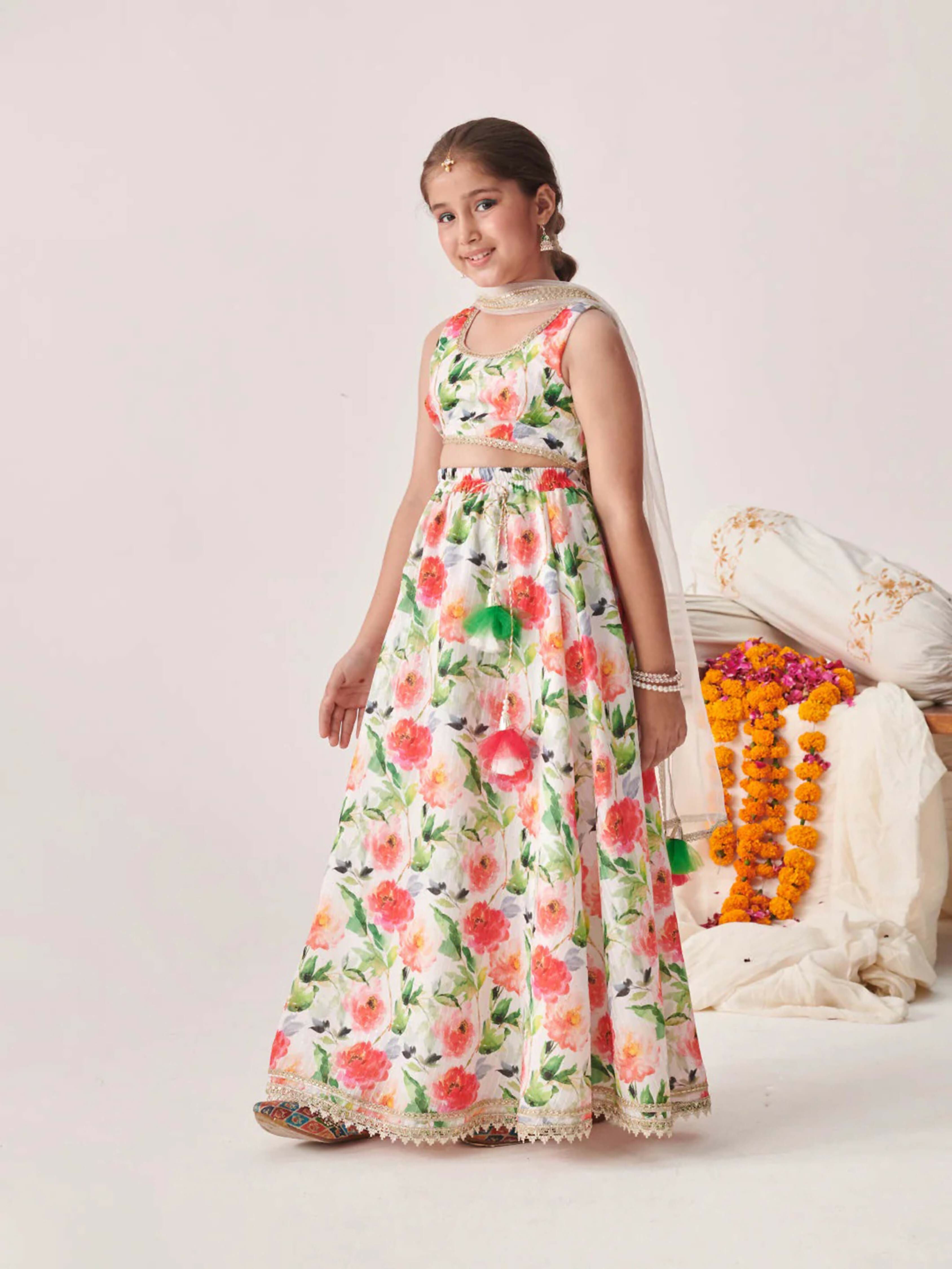 Joban Fashion Girl's Multi Color Lehenga Choli