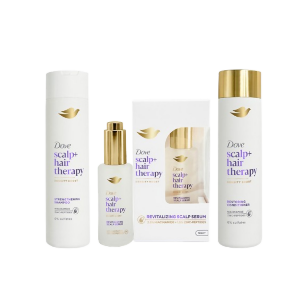 Dove Scalp + Hair Therapy Reinforcing Serum + Sulphate Free Shampoo & Conditioner Combo - Distacart