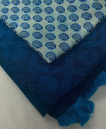Thumbnail for Blue Jute Silk Woven Design Saree with Unstitched Blouse - A2M