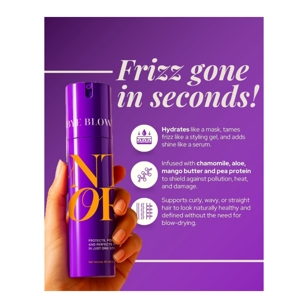 Antinorm Bye Bye Blow Dry Hair Serum and Fuller Without Filler Lip Balm Combo - Distacart