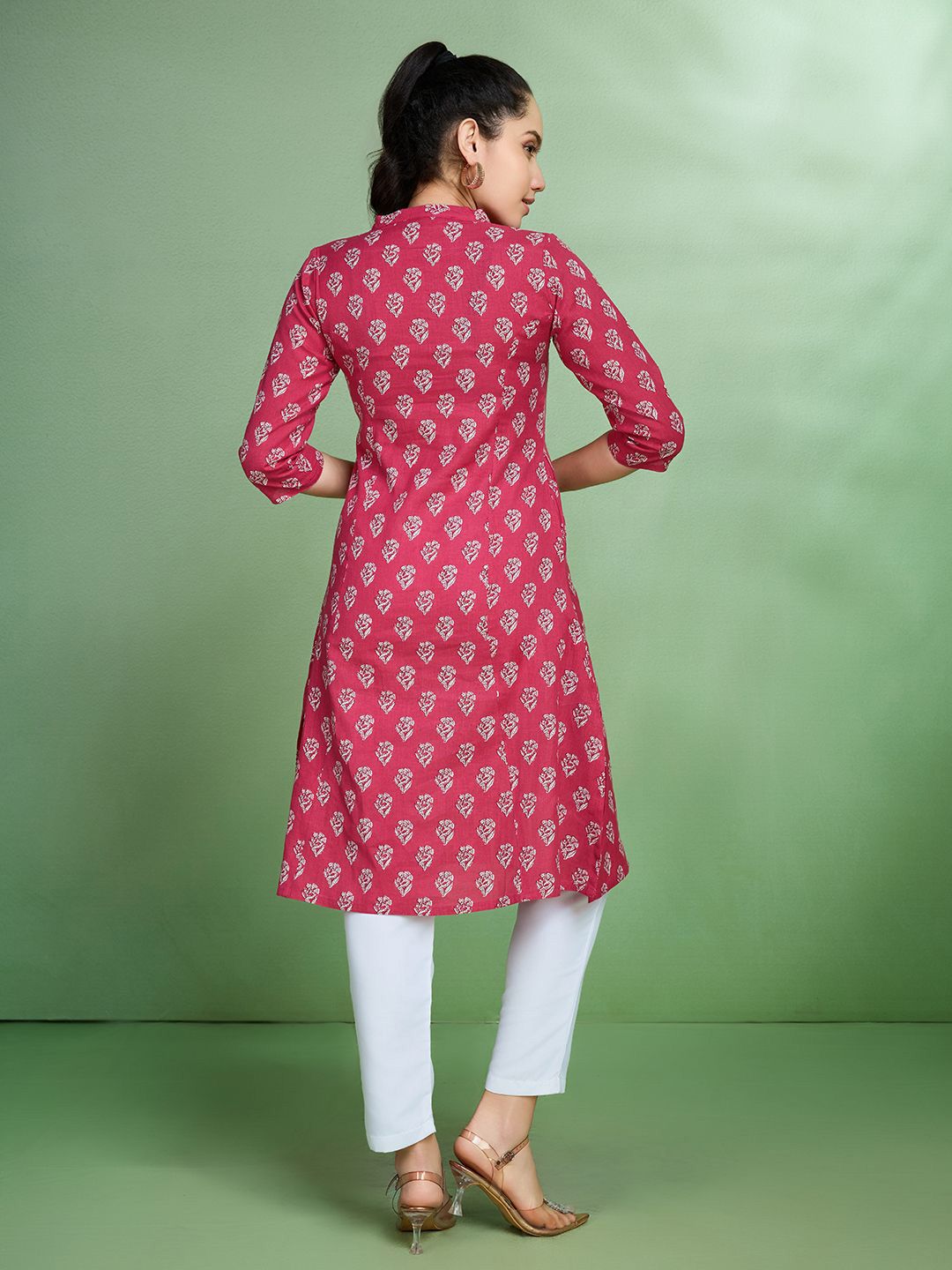 Sangria Printed Pure Cotton Kurta - Distacart