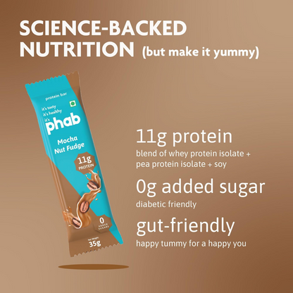 Phab Protein Bars With Protein Mocha Nut Fudge - Dista
