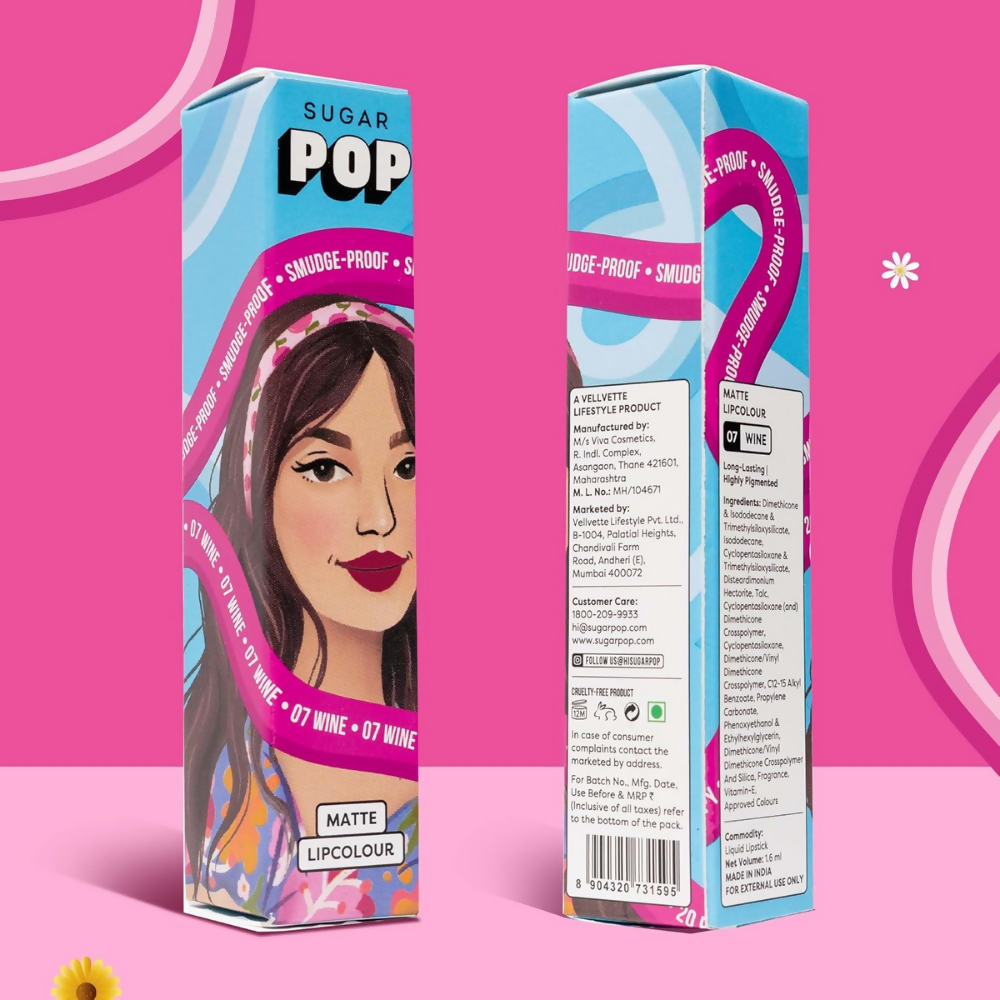 SUGAR POP Matte Lipstick - 08 Crimson - Dista