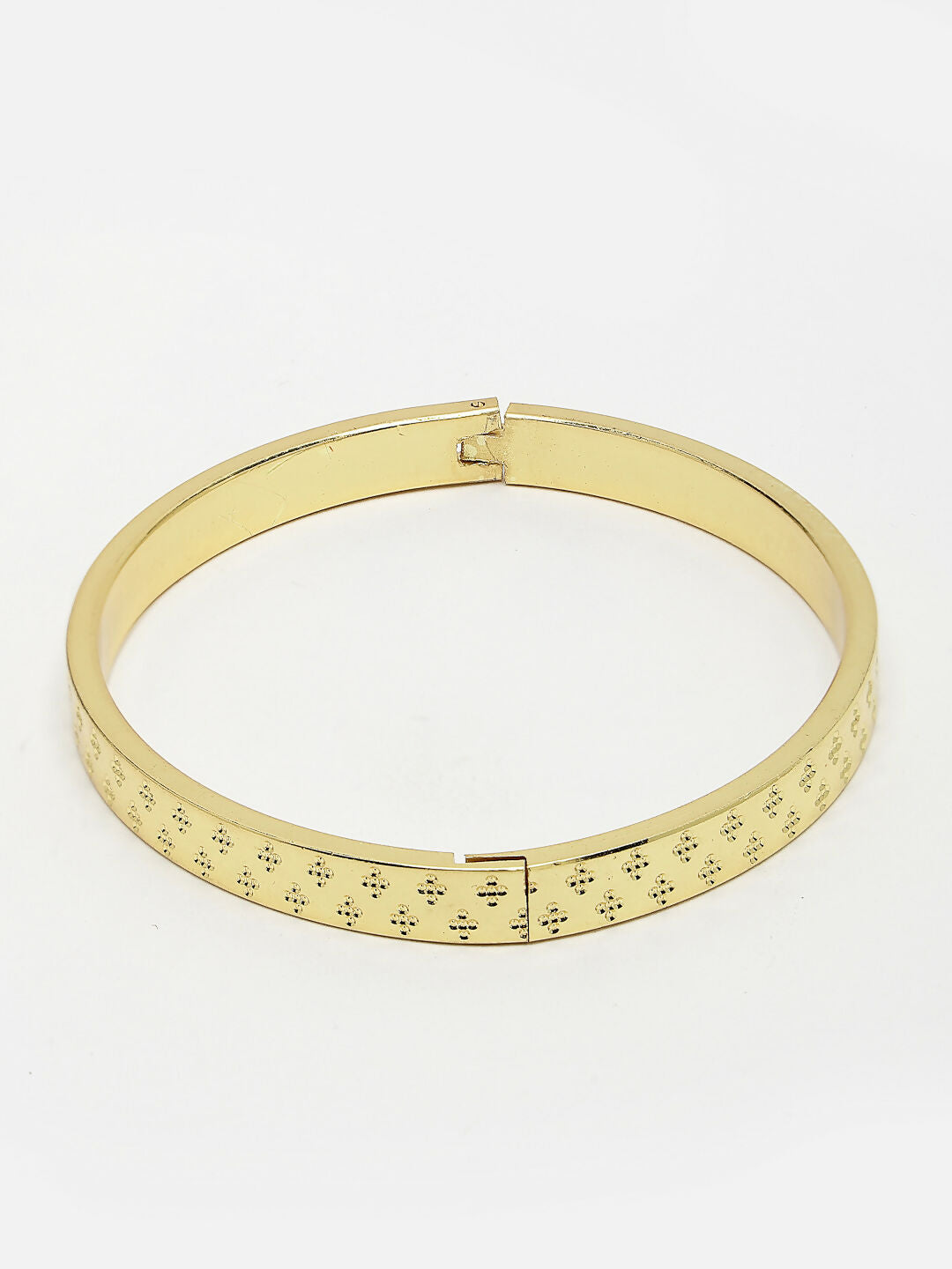 NVR Men's Set of 2 Gold & Black Rhodium-Plated Stainless Steel Kada Bracelet - Distacart