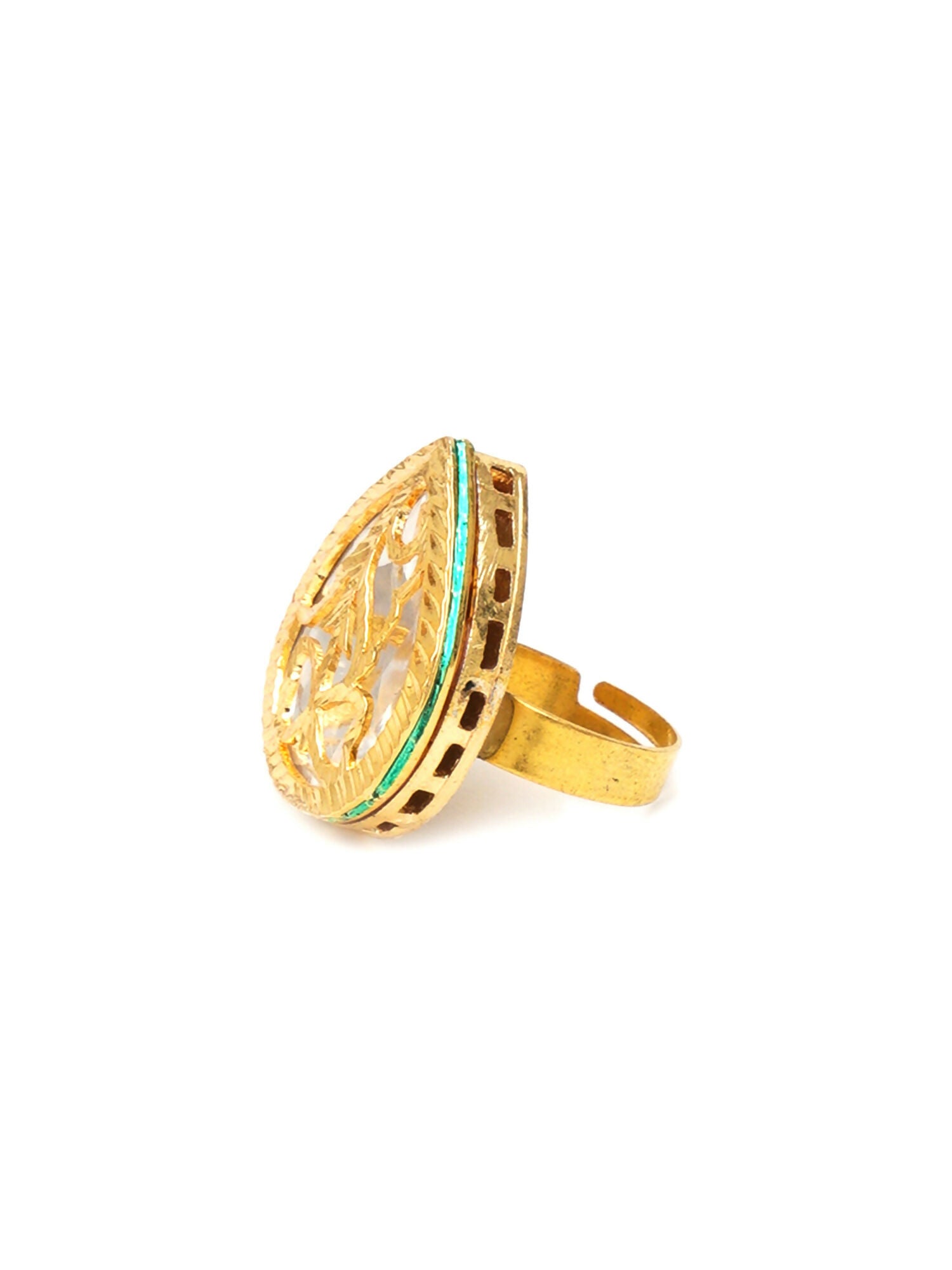 Kundan Ring (gold) - Ruby Raang - Distacart