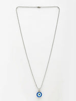 Thumbnail for NVR Unisex Evil Eye Silver-Plated Stainless Steel Pendant with Chain - Distacart