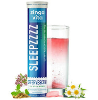 Thumbnail for Zingavita Sleepzzzz with Melatonin 10mg Effervescent Tablets - Strawberry Flavor - Distacart