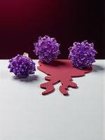 Thumbnail for Inhanns Rangmani Crystal Duo – Adjustable Ring + Statement Earrings Set - Purple - Distacart
