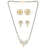 AanyaCentric Gold Plated Mangalsutra with Pendant, 2 Pair Earrings - Distacart
