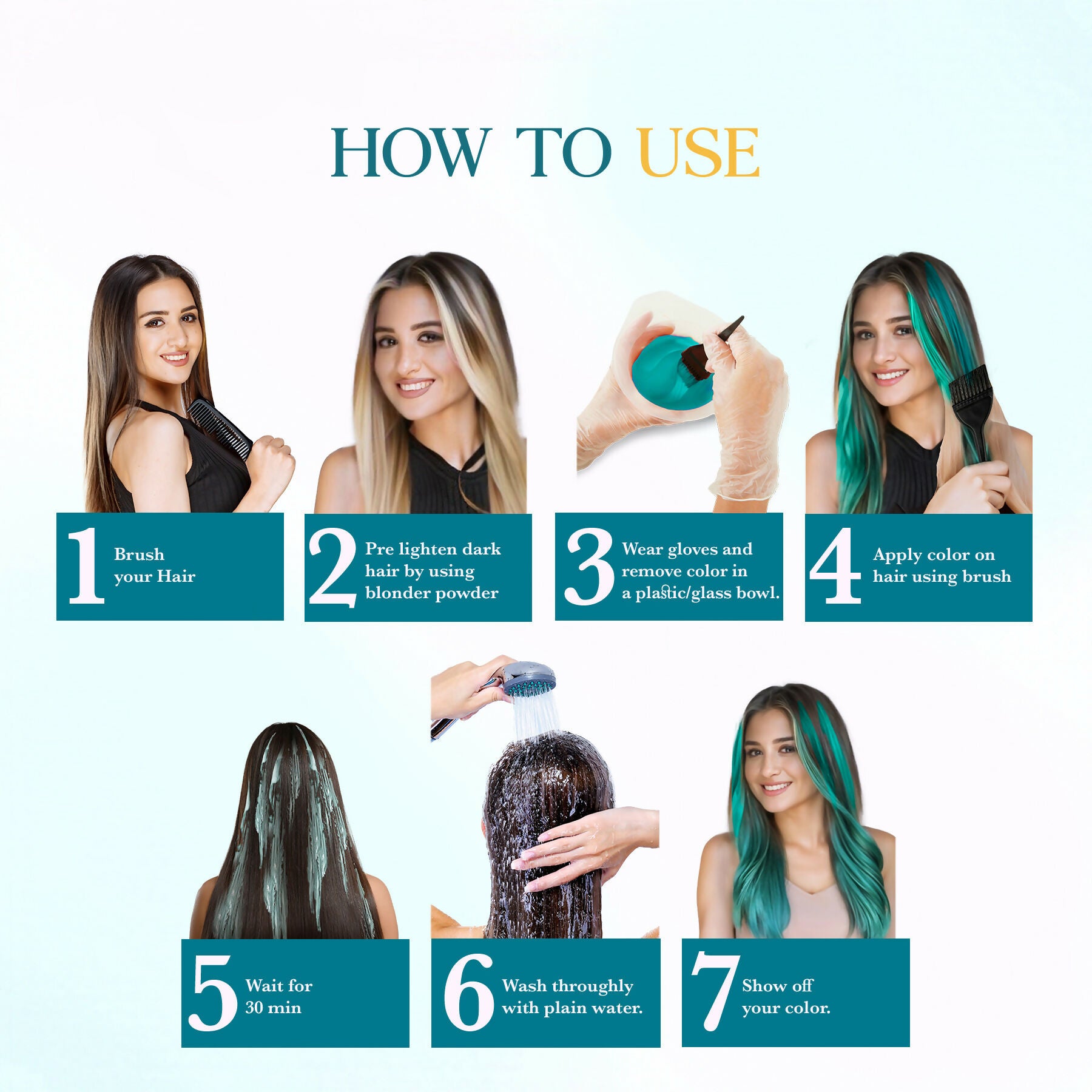 Cosglam Semi Permanent Hair Color for Women & Men (#53 Electric Teal) - Distacart