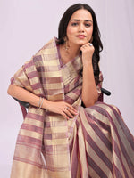 Thumbnail for Astita Organza Purple Saree