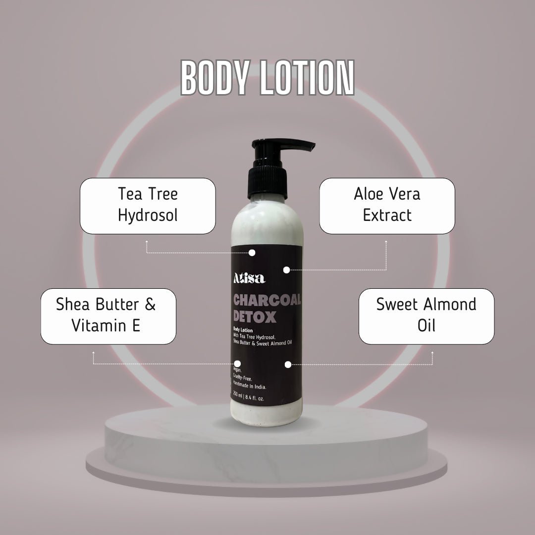 Atisa Charcoal Detox Body Lotion - Distacart