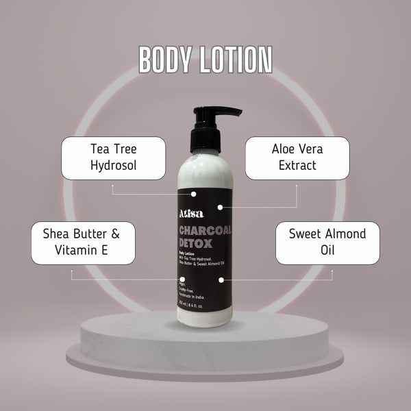 Atisa Charcoal Detox Body Lotion - Distacart
