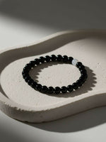 Thumbnail for NVR Unisex Black & White Crystal Beaded Bracelet - Distacart