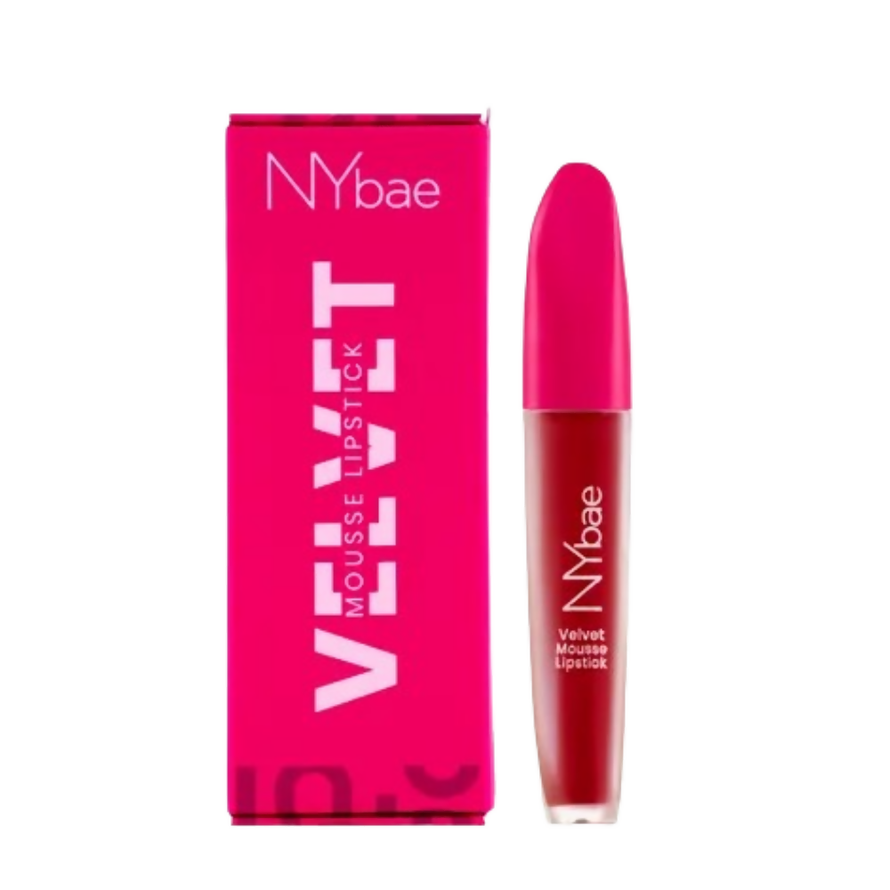 NY Bae Velvet Mousse Liquid Lipstick - Red Hot Rebel 01 - Distacart
