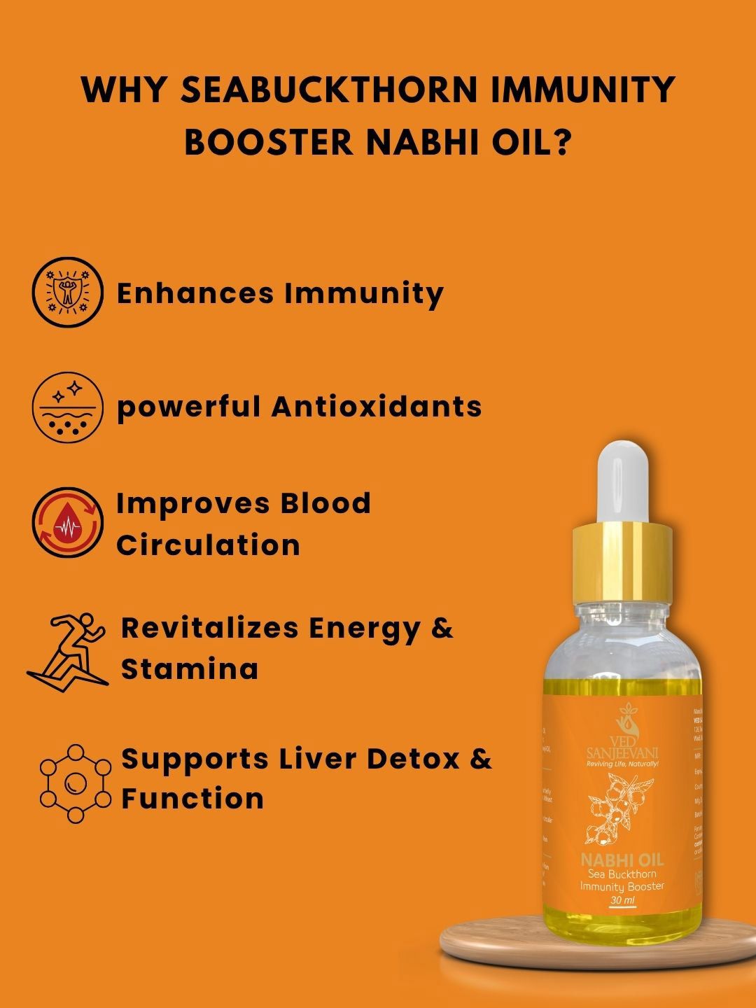 Ved Sanjeevani Seabuckthorn Nabhi Oil - Dista