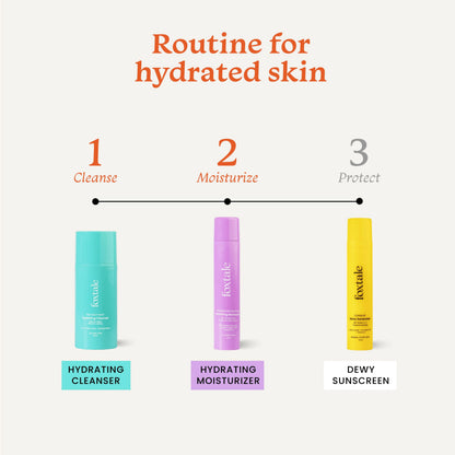 Foxtale Hydration Skin Care Kit: Cleanser Face Wash + Ceramide Supercream Moisturizer - Distacart