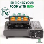 Thumbnail for The Indus Valley 9 Pit/Cup CASTrong Cast Iron Paniyaram/Appe Pan+ Spatula, Pre-seasoned, Natural Nonstick, 100% Pure, Toxin-free, 18.2 cm, 1.34 kg