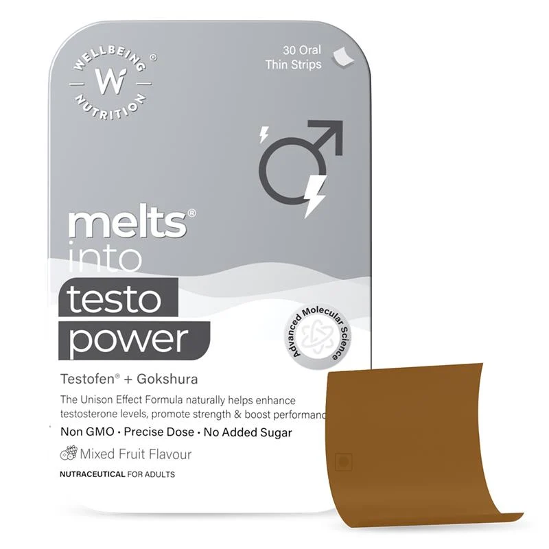 Wellbeing Nutrition Melts Testo Power Oral Strips-mixed fruit
