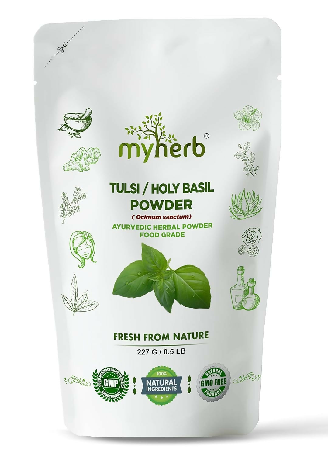Myherb Natural Organic Tulsi Powder - Distacart
