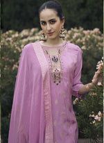 Thumbnail for Vegaa Fashion Onion Pink Viscose Rayon Embroidered Salwar Suit