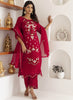 Vegaa Fashion Maroon Viscose Silk Embroidered Salwar Suit - Distacart
