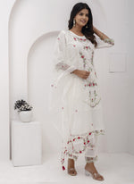 Thumbnail for Vegaa Fashion Off White Viscose Silk Embroidered Salwar Suit
