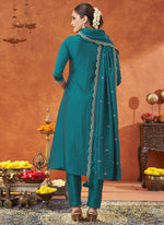 Thumbnail for Vegaa Fashion Rama Silk Blend Embroidered Designer Salwar Suit