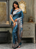 Thumbnail for Astita Banarasi Silk Blue Saree