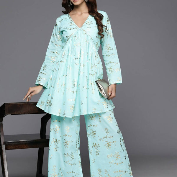 Ahalyaa Women's Traditional Wear Co-ods - Blue - Distacart
