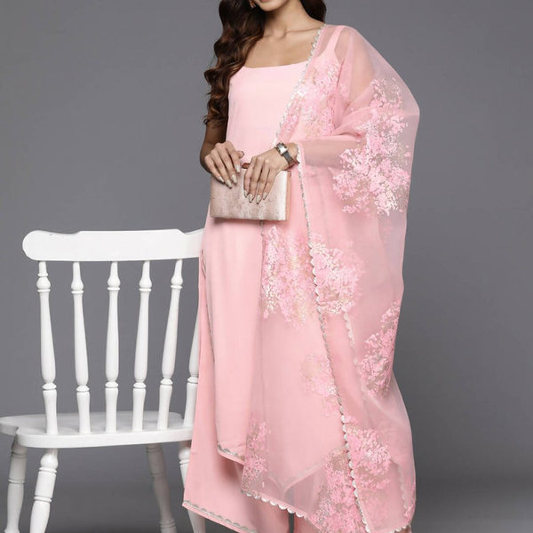 Ahalyaa Women's Traditional wear Kurta Set - Pink - Distacart